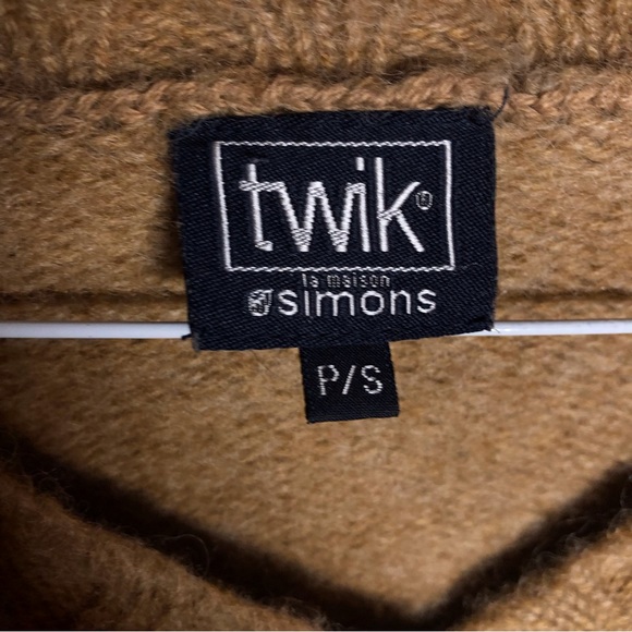 Simons Twik Cardigan Wool tan with flowers Small S - Picture 4 of 7